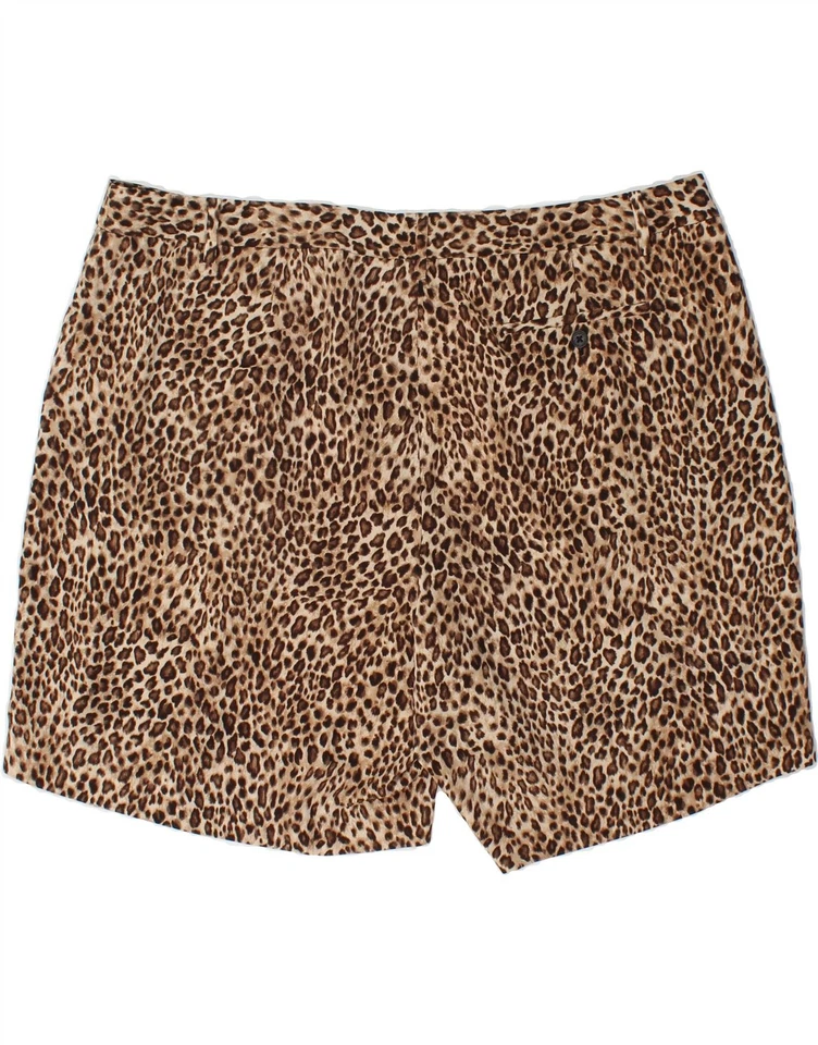 RALPH LAUREN Womens Pegged Chino Shorts US 20 3XL W40 Brown Animal Print BJ08 - Image 2 of 3