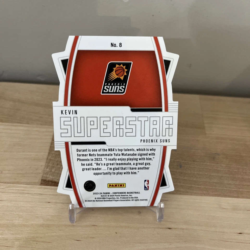 2023-24 Panini Contenders - Superstar Die-Cuts Kevin Durant #8 - Image 2 of 2