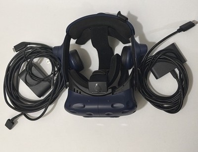 HTC Vive Pro 2 VR Headset  /w Link Box & Cables  - Tested