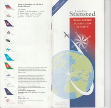 Flugplan London Stansted Airport 1993 Timetable