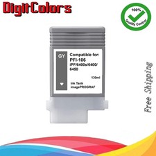 PFI106 Gray Ink Tank Cartridge For Canon IPF 6400s 6400 6450 PFI106GY