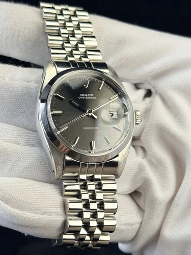 Rolex Oysterdate 6694 Vintage Mechanical Manual Factory Black Dial 34mm