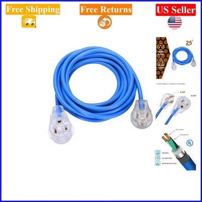 25ft Heavy Duty Copper Welder Extension Cord, 6-50 NEMA,  Approved