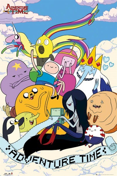 ADVENTURE TIME POSTER ~ SCROLL CAST 24x36 Cartoon Network Finn Jake Ooo