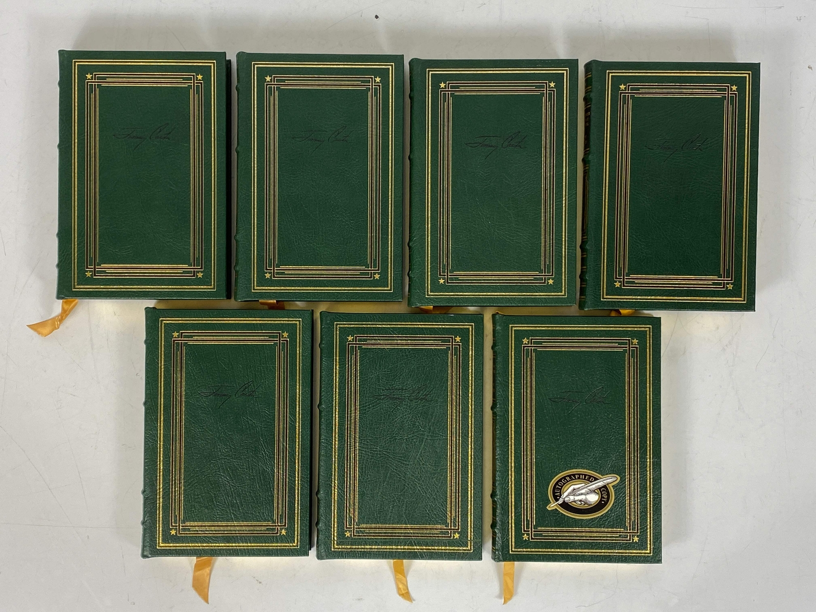 7 Vol Easton Press Signed Leather Jimmy Carter Writings Collection  