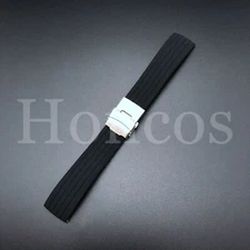 20 MM Color Silicone Rubber Watch Band Strap Deployment Clasp Replacement USA