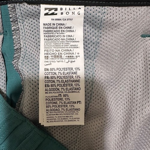 Billabong Mens Size 28 Teal Crossfire Submersibles Board Shorts Swim ~ NWT - Picture 11 of 12