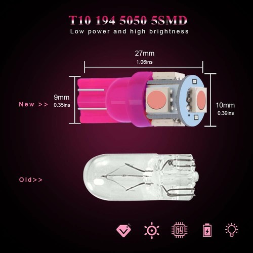 Paquete de 10 luces LED interiores ultra rosa para Ford Fiesta 2011 - 2015 + herramienta - Imagen 6 de 9