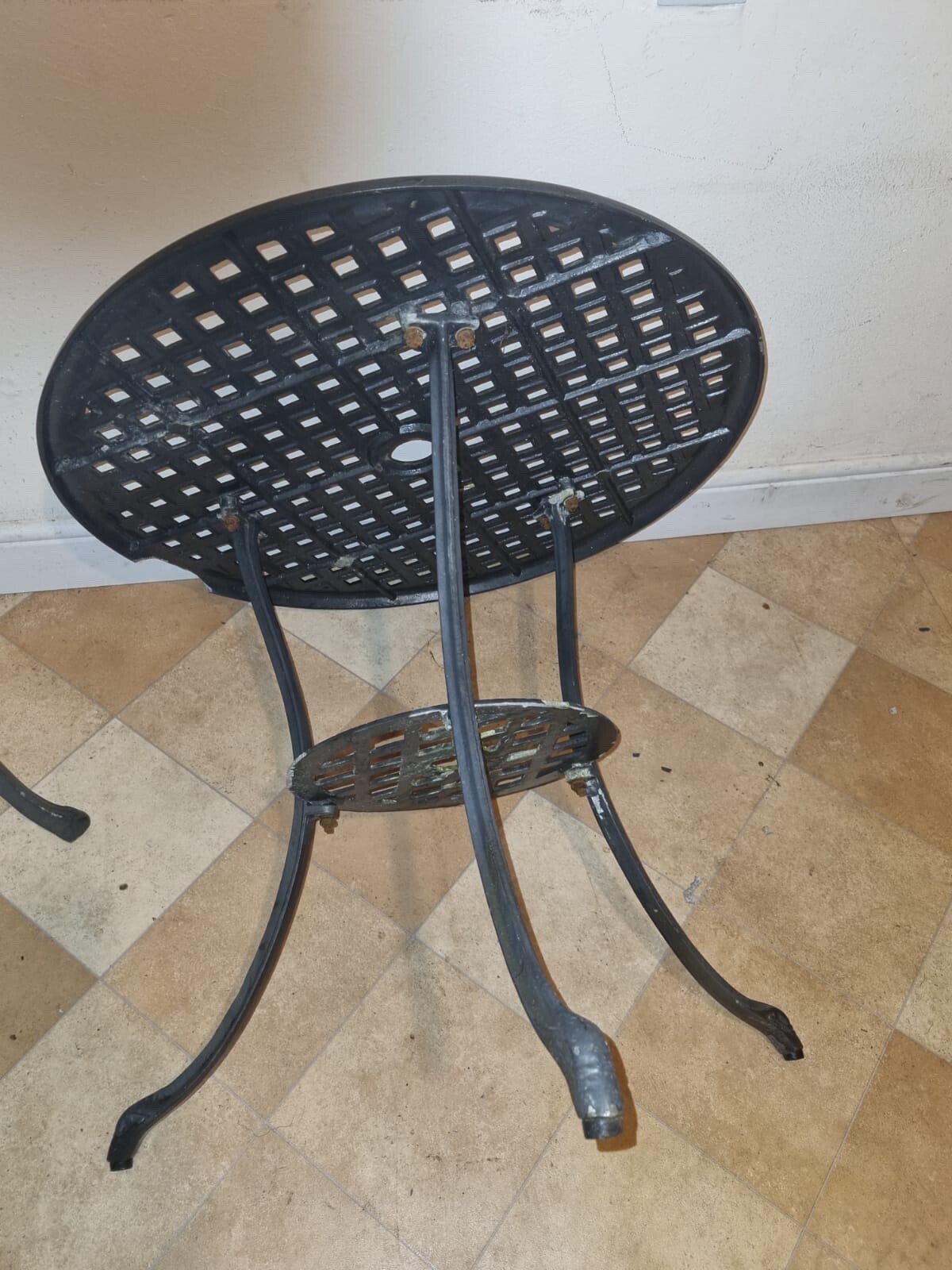 Cast Aluminium Bistro Table & Chair Patio Garden Set eBay