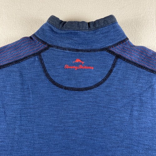 New England Patriots Sweater Mens Medium Blue 1/4 Zip Reversible Tommy Bahama - Picture 7 of 17