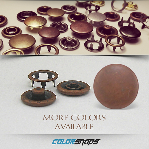 Brass Snaps • Press Snap • Press Snap Button • Antique | Silver | Black | Bronze - Picture 12 of 14