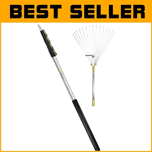 Extendable DOCA Gardening Tools - 36 Ft Roof Rake for Easy Yard Maintenance