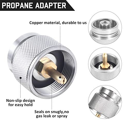3 PCS Propane Isobutane Butane Refill Adapters Set Fuel Canister Shifter Camping - Picture 4 of 6