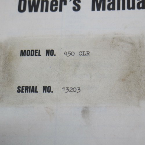 BARKO 450 CLR Log Loader Owner Operator Service Maintenance Parts Manual Book - Picture 3 of 12