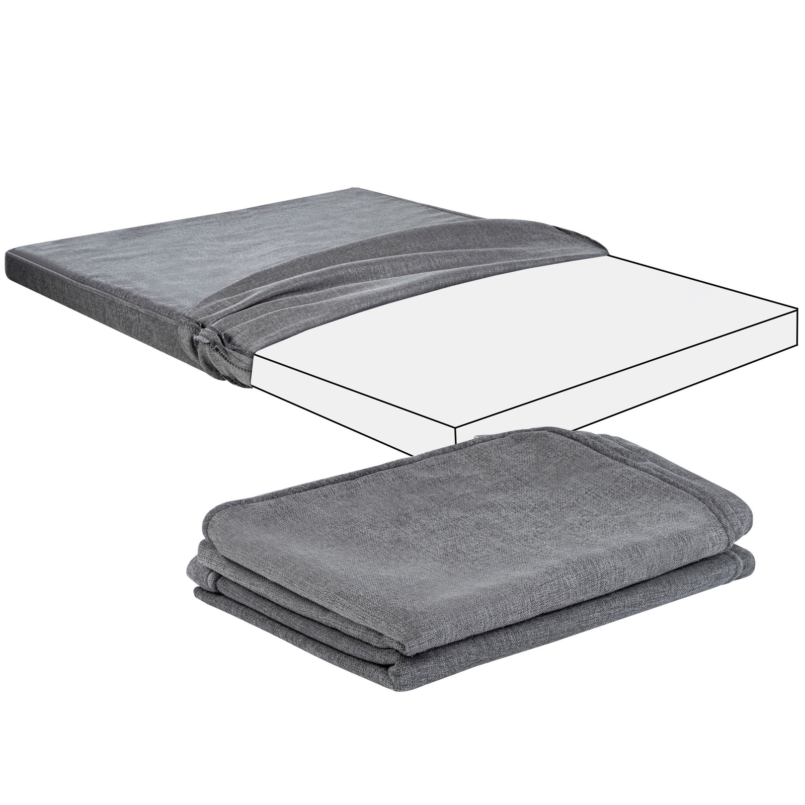 ONVAYA® Hundekissen Ersatzbezug | Größe XL | 109 x 60 x 5 cm | Bezug für Kissen