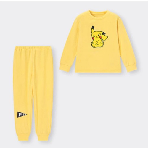 Pokémon × GU Kids unisex Loungewear yellow PIKACHU Brand New Winter Collection - Picture 2 of 12