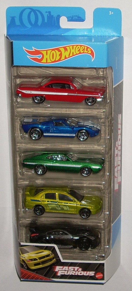 New 2021 Hot Wheels Cars Fast & Furious 5 Pack Ford GT Evo Impala