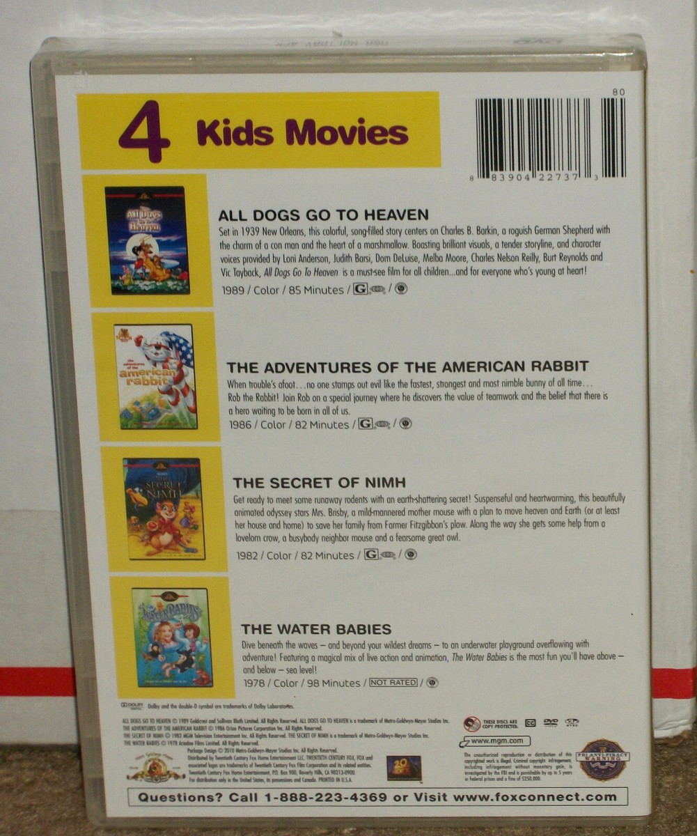 DVD 4枚セット 4 MGM Kids Movies DVD 2-Disc Set New 883904227373| eBay