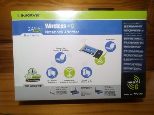 Cisco Linksys WPC54G Wireless-G Notebook Adapter CardBus Card Laptop PC! - Picture 3 of 3