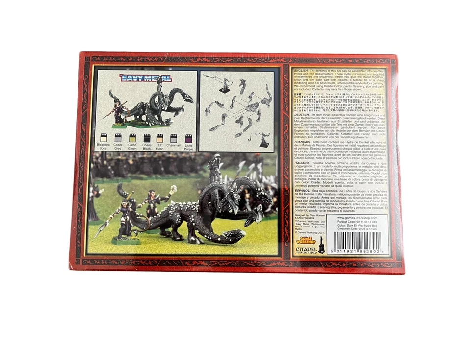 GW Warhammer Fantasy Old World Classic Dark Elf War Hydra Metal NEW in Box - Image 2 of 4