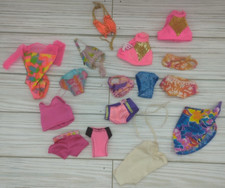 Vintage And Modern Barbie Doll Swimsuits Separates Mixed Lot