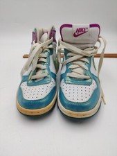Nike Dunk High LE Sz 5Y Shimmer Teal Purple Green 344578-131 Used Shiny Swoosh 5