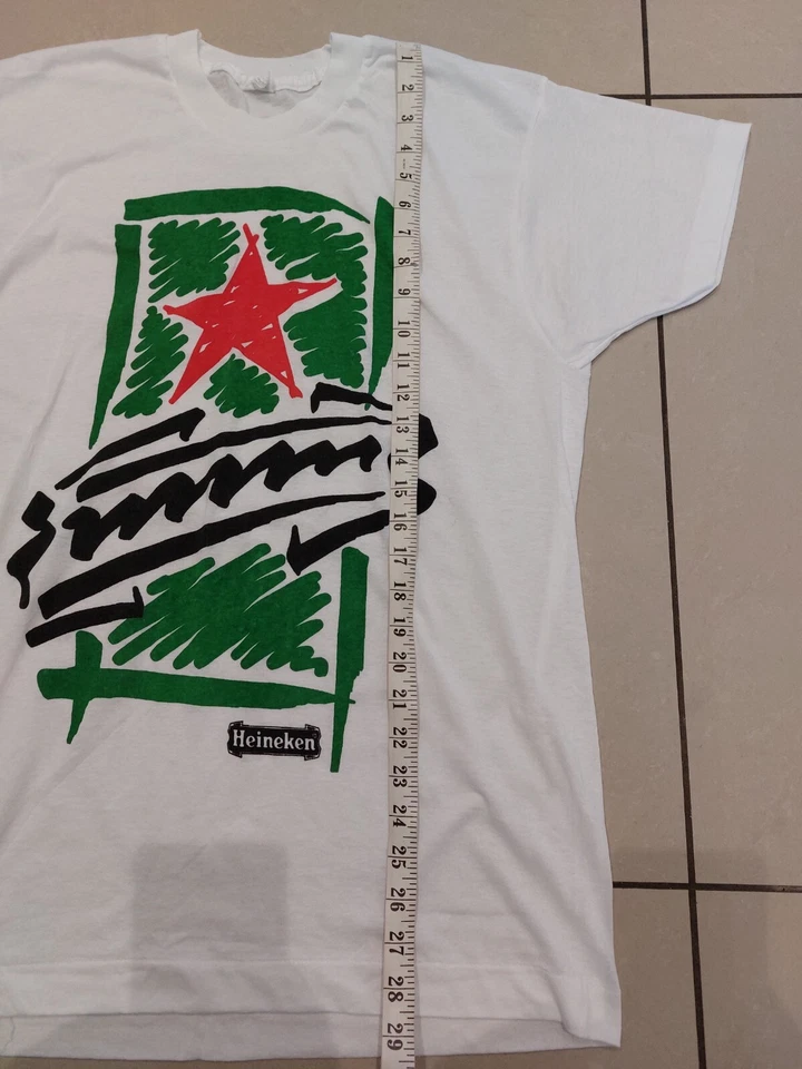 Heineken T-Shirt, Single Stitch 90s Vintage, Size L-XL - Image 4 of 4