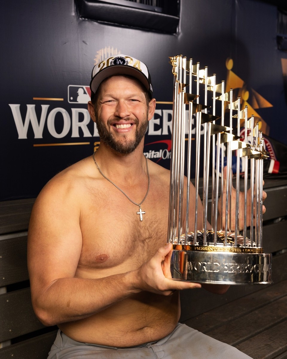 Clayton Kershaw Los Angeles Dodgers 2024 World Series Trophy Clayton Kershaw Los Angeles Dodgers 2024 World Series Trophy