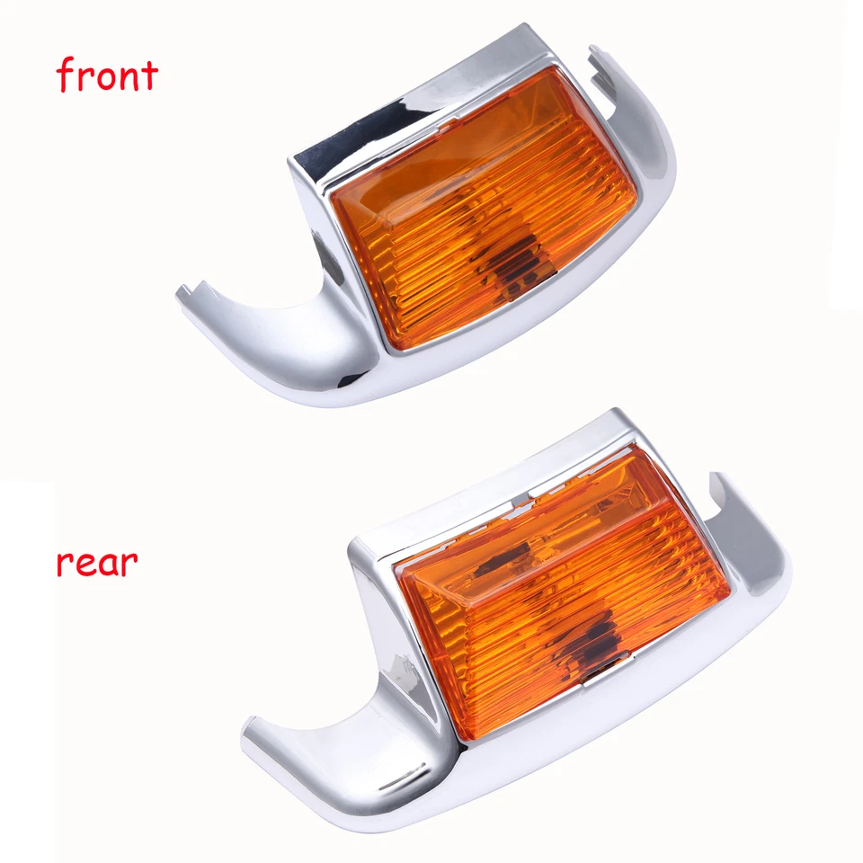 Guardabarros delantero trasero moldura punta guardabarros luz LED ámbar apto para Harley FLSTC FLSTN Foto 2 de 4