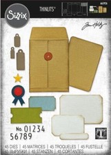 NEW Sizzix Thinlits Dies Tim Holtz 45/Pkg COLLECTOR SET