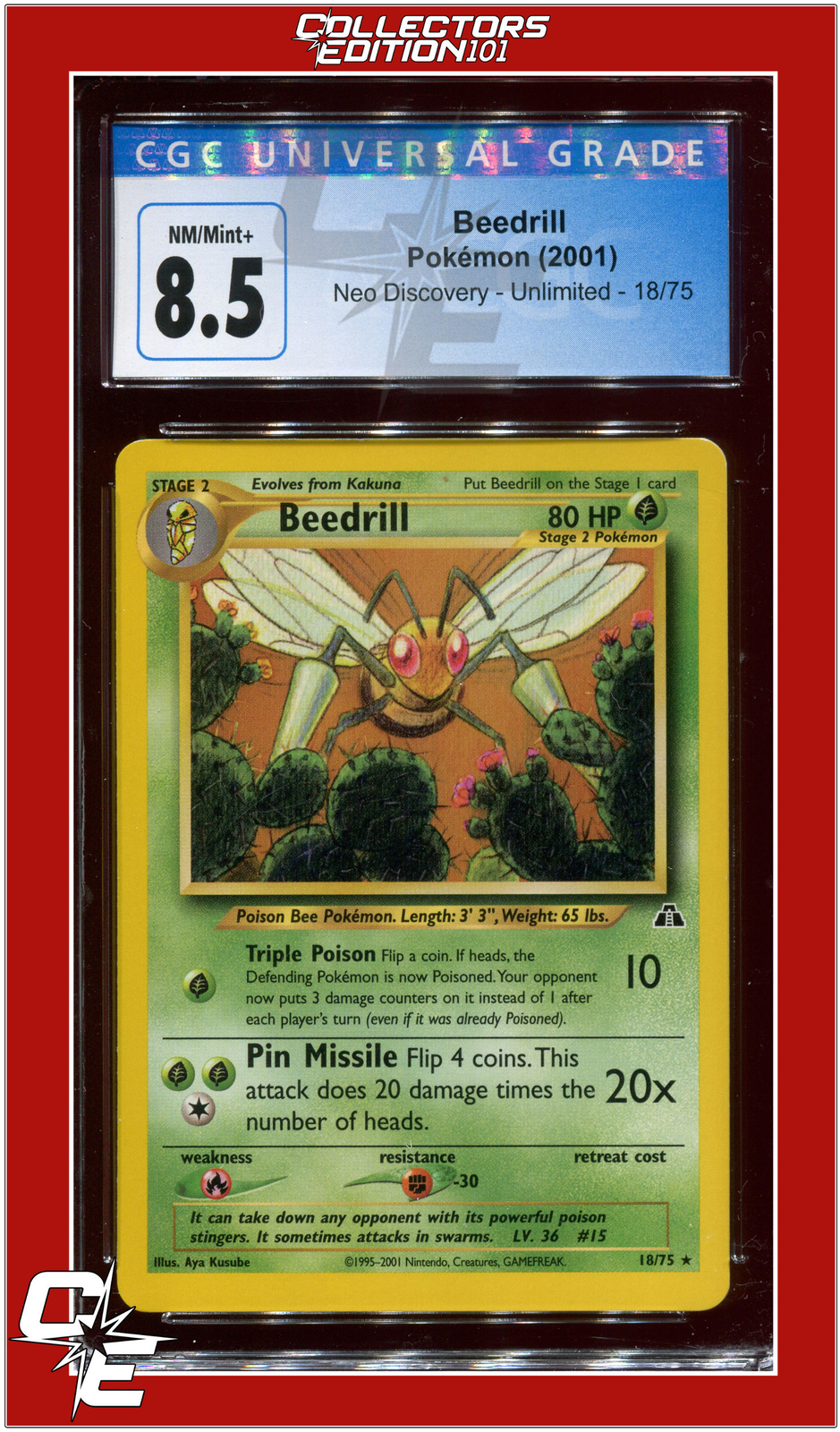 Neo Discovery 18 Beedrill CGC 8.5