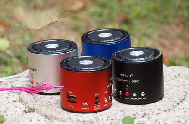 MINI CASSA SPEAKER WS-138-RC PORTATILE USB MICRO SD RADIO FM PC CELLULARE MP3 - Immagine 4 di 4