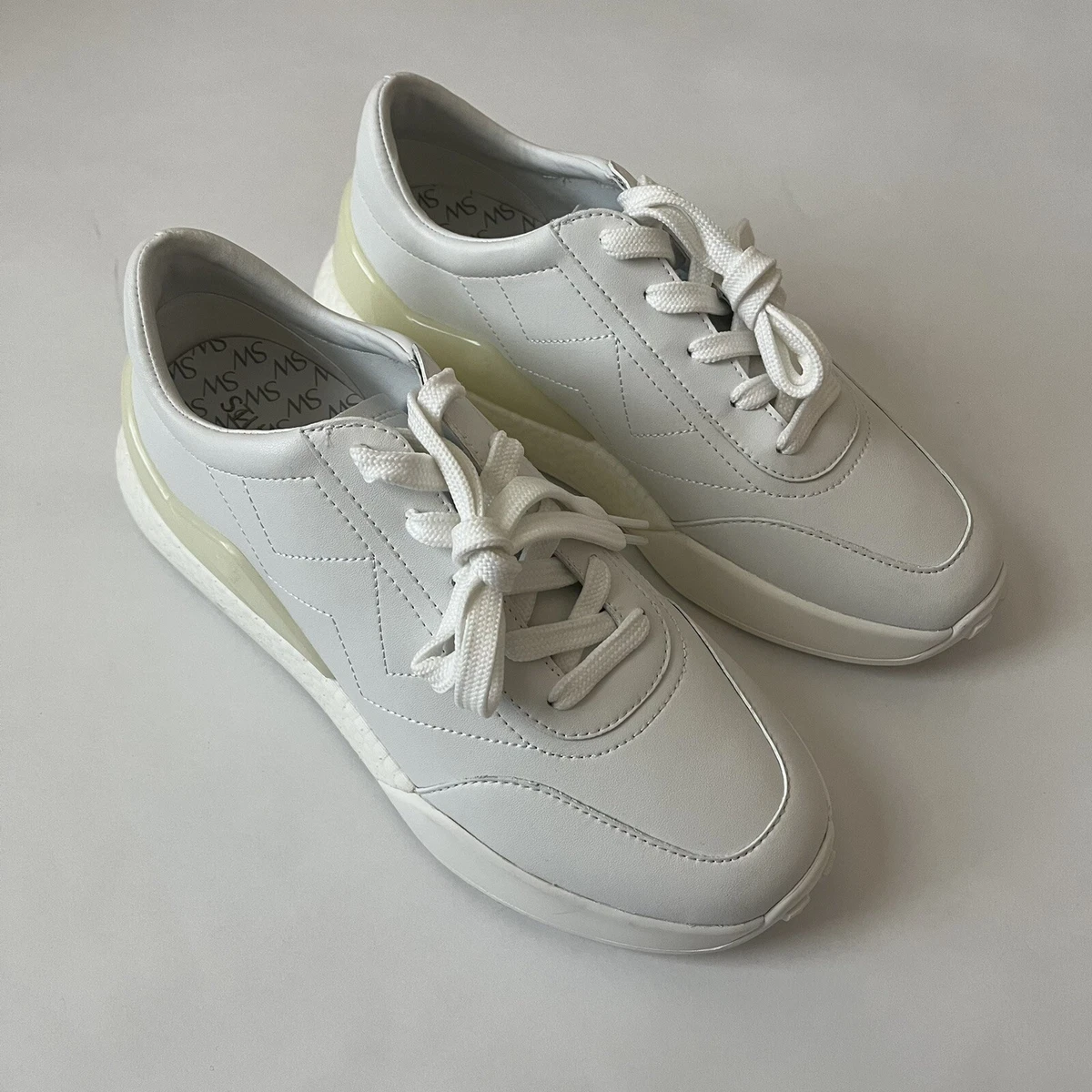 stuart weitzman 7.5 White Tennis Shoes Lace Up New eBay