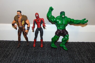 Marvel Figuren: Toby McGuire Spiderman 6'' 2003, Raging Hulk 2003, Kraven 2002