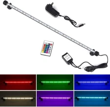 Aquarium Underwater Air Bubble LED Light Fish Tank RGB Submersible Lamp + Remote