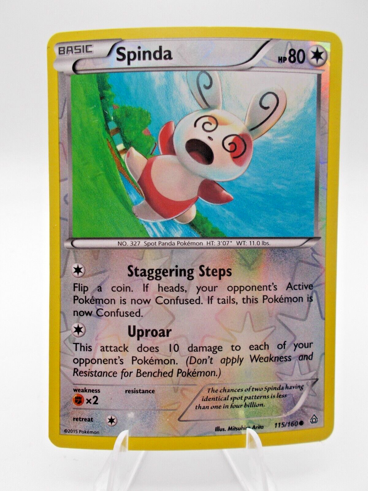 Spinda 115/160 XY-Primal Clash Pokémon TCG Reverse Holo Lightly Played