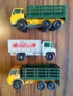 Lot 3 VINTAGE MATCHBOX LESNEY Trucks 2 Stakebody & Scaffold Trucks