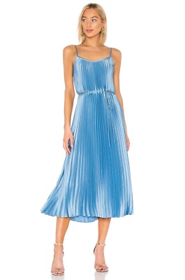open lace back dress Laxmi Accordion Pleat Maxi Dress Kelly Green main image 0