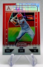 2021 Elite Extra Edition Christian Franklin College Ticket Silver Prizm #CTO-CF