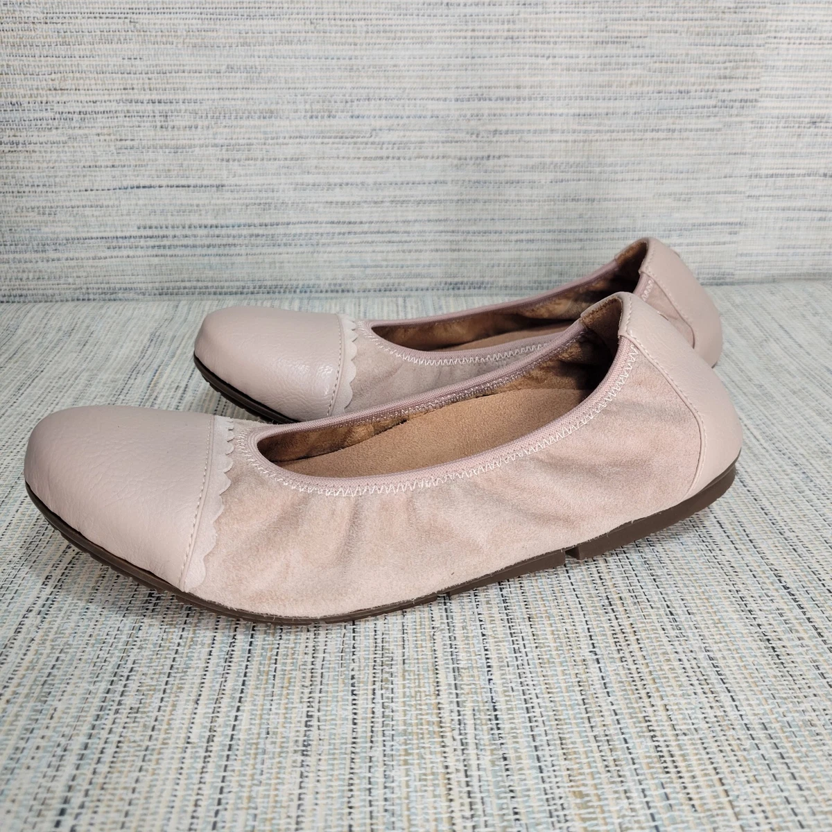Leather ballet flats with shop arch support