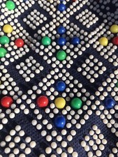 Vintage womens purse with candy dot beaded design