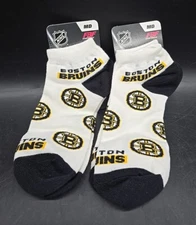 Boston Bruins NHL For Bare Feet Repeater Ankle Socks 2 PAIR NEW