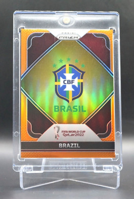 2022 Panini Prizm FIFA World Cup Qatar 2022 Soccer Team Logo Brasil #/25