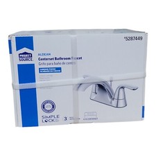 PROJECT SOURCE ALDEAN chrome finish 2 Handle 4" Centerset Bathroom Faucet