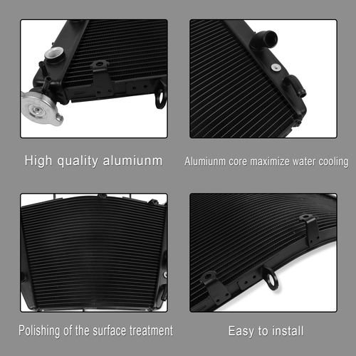 Motorcycle Radiator Cooler Cooling For Suzuki GSXR750 GSXR 750 2004-2005 K4 K5 - Picture 6 of 10