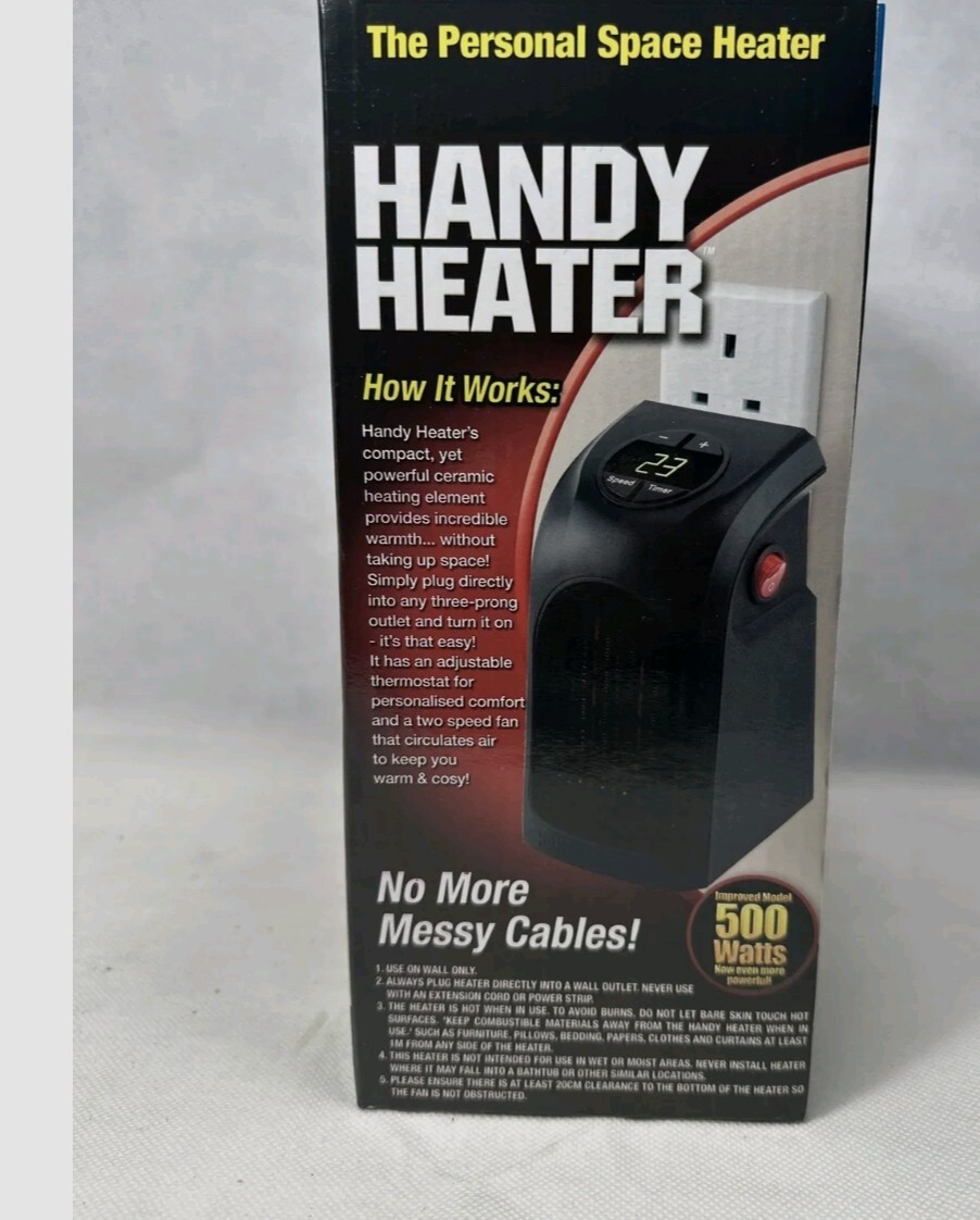 JML Handy Heater 500W Digital Electric Heater - Black (A000118) for sale  online | eBay