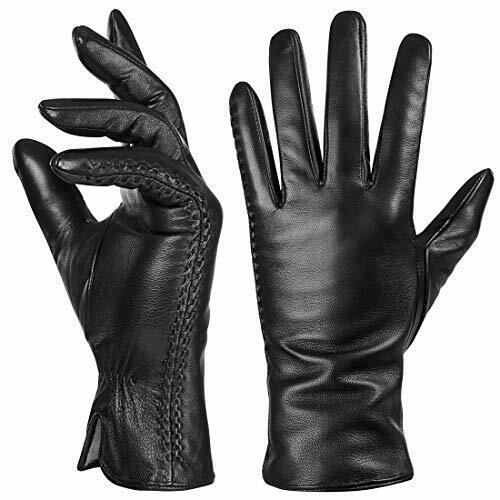 LEATHER GLOVES Winter Warm Touchscreen Texting Driving Motorcycl