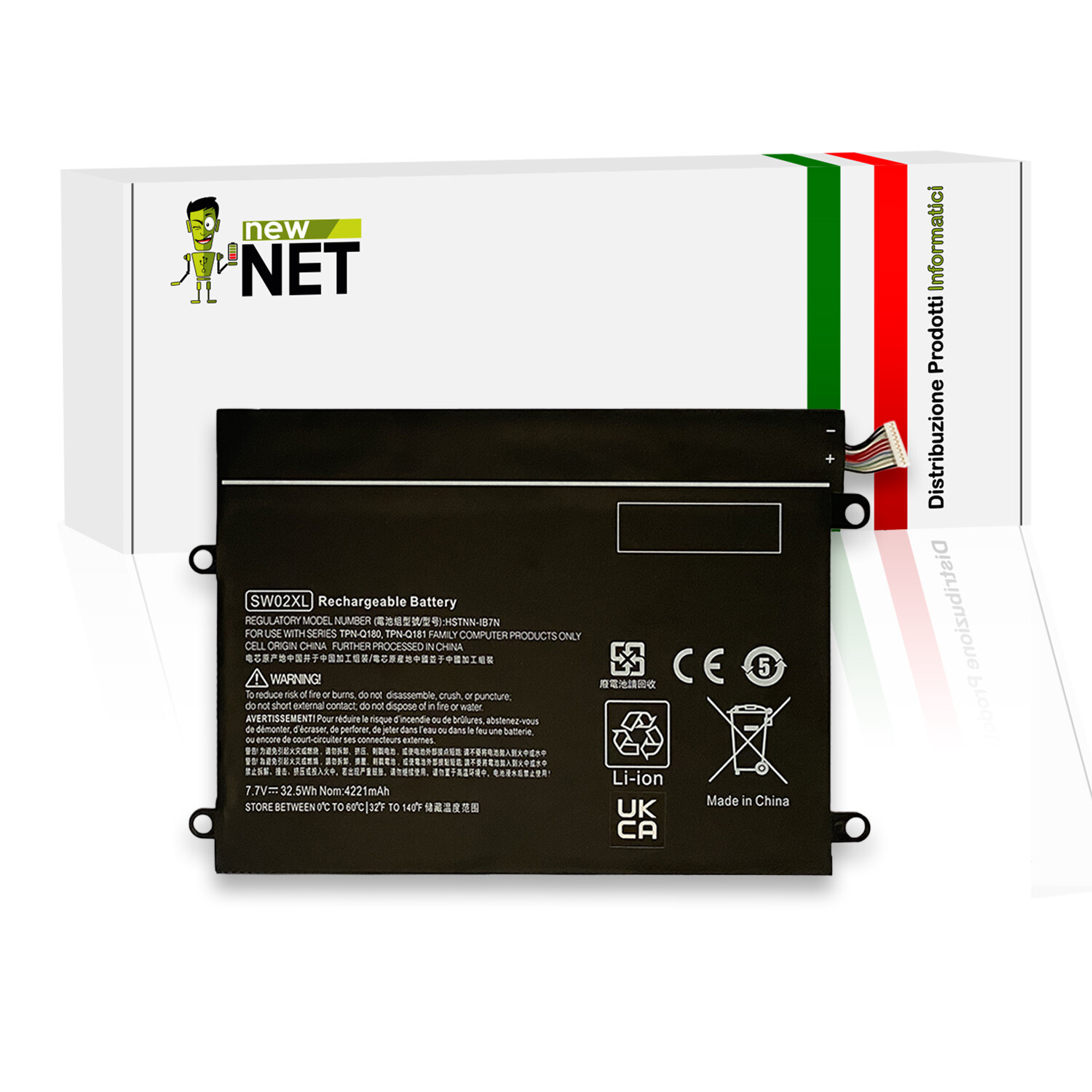Ricambio Batteria HP SW02XL 7,7V 32,5Wh per TPN-Q180 TPN-Q181 x2 210 G2
