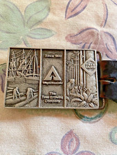 Vintage Nickel Silver Weyerhaeuser Buckle and Leather Belt