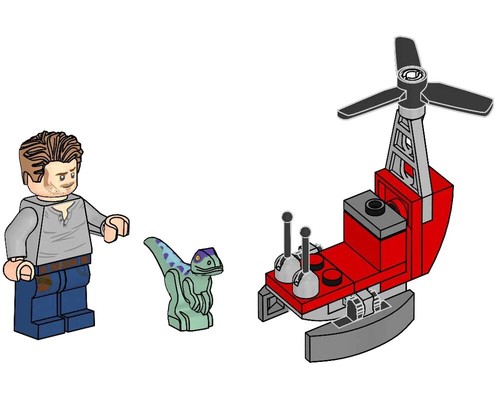 LEGO - 122403 - Owen with Helicopter (SEALED - SIN ABRIR) JURASSIC WORLD Raptor - Imagen 2 de 2